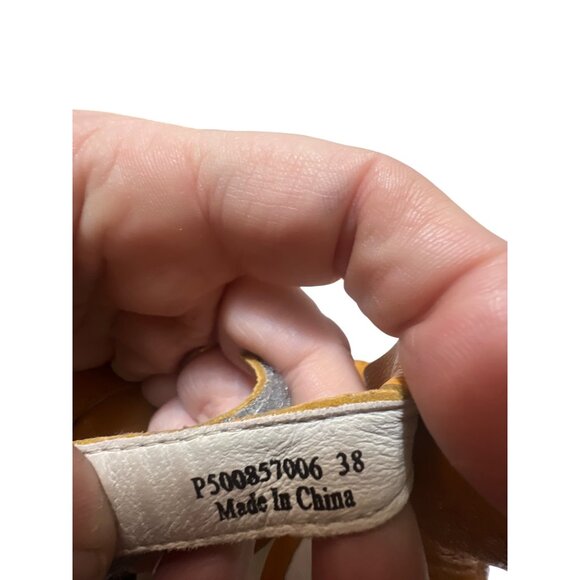 Fly London Womens Size 7.5-8 Leather Sandals Tan Ankle Strap - Picture 6 of 7